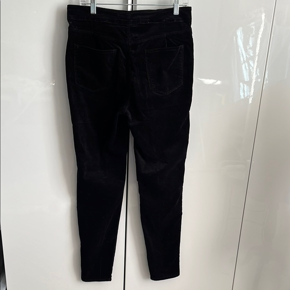 J BRAND Natasha Sky High Skinny Black Velvet Pants, Size 30/31 - Picture 6 of 11